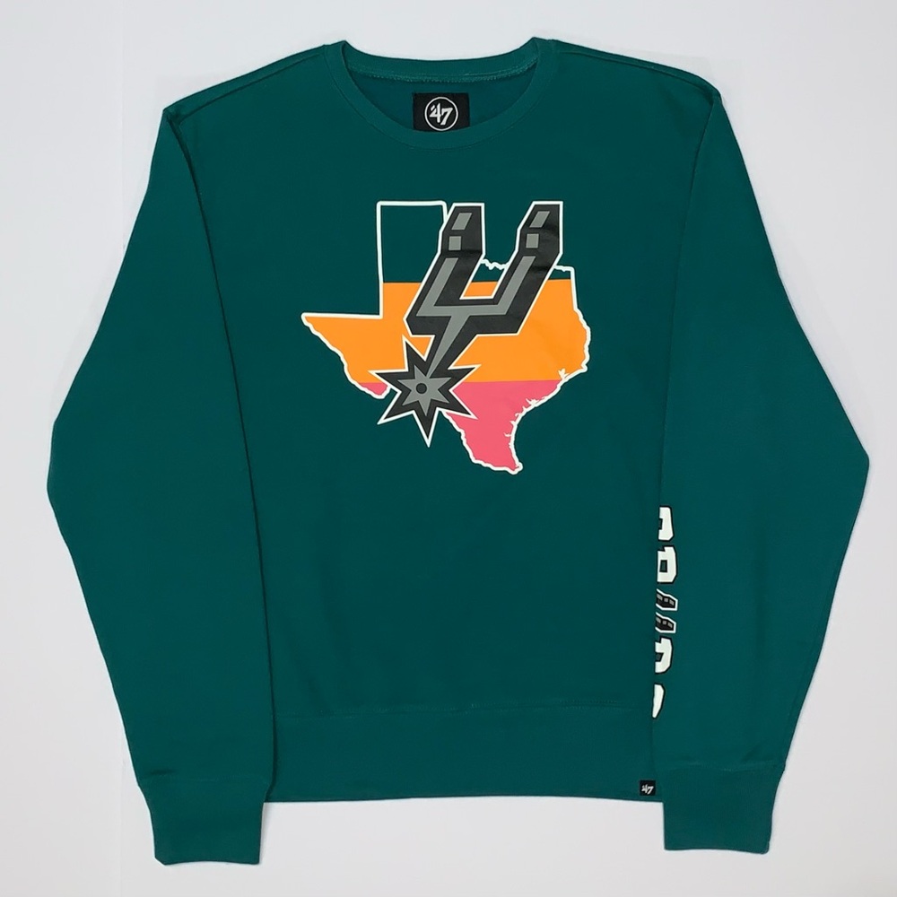 San Antonio Spurs '47 Teal 22/23 City Edition Two-Peat Sweatshirt-Size XL New - Picture 2 of 11
